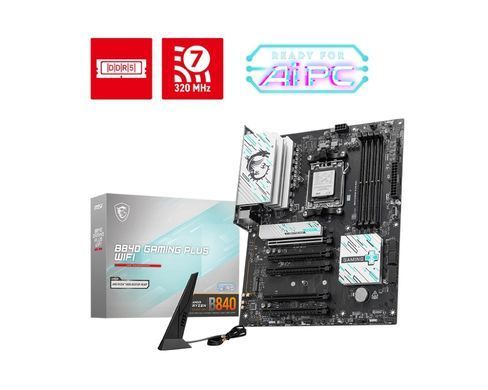 MSI Материнcька плата B840 GAMING PLUS WIFI sAM5 B840 4xDDR5 M.2 HDMI WiFi BT ATX 911-7E57-002 фото