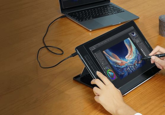 Графічний монітор Huion Kamvas Pro 13 2.5K чорний GT1302 фото