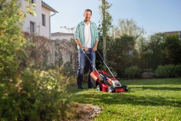 Einhell Газонокосилка аккумуляторная GE-CM 18/30 Li, PXC 18В 1x3Ач, 30см, 25л, 8.56кг 3413155 фото