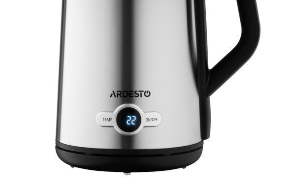 ARDESTO Электрочайник EKL-X52E/1.7 л/2200 Вт/двойные стенки/LED дисплей/7 темп. режима/Strix контроль/нержавеющая сталь EKL-X52E фото