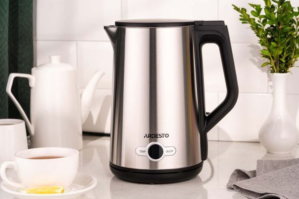 ARDESTO Электрочайник EKL-X52E/1.7 л/2200 Вт/двойные стенки/LED дисплей/7 темп. режима/Strix контроль/нержавеющая сталь EKL-X52E фото