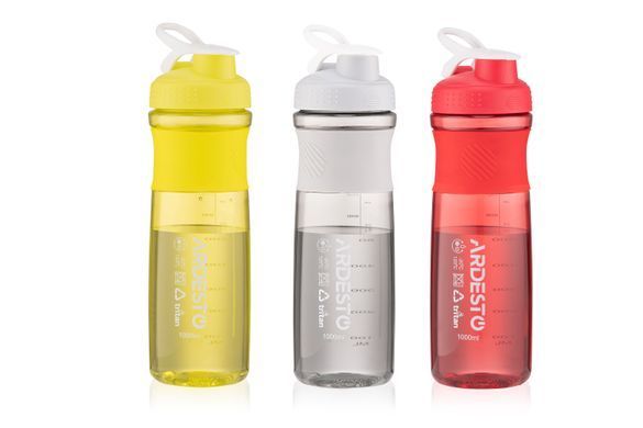 Бутылка для воды Ardesto Smart bottle 1000 мл, серая, тритан AR2204TG фото