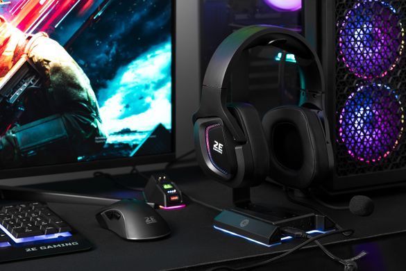 2E Gaming Гарнитура игровая HG340, 7.1, USB-A, RGB, 2м, чёрный 2E-HG340BK-7.1 фото