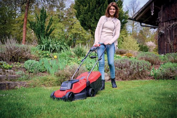 Einhell Газонокосарка електрична GC-EM 1000/32, 1000 Вт, 32 см, 20-70 мм, бак 30 л, до 300 м2, 7.91 кг 3400070 фото