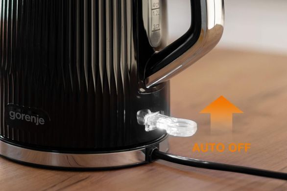 Gorenje Электрочайник 1.7л, Strix-контроль, черный матовый K17DPB фото