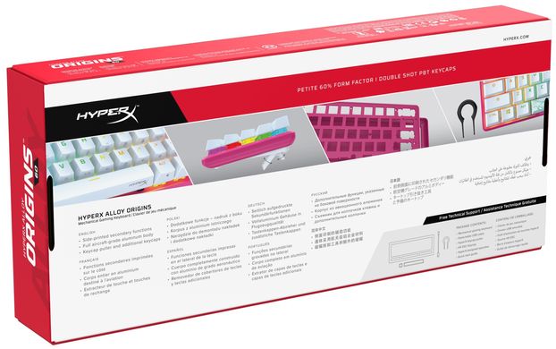 HyperX Клавіатура Alloy Origin 60 Red USB RGB ENG/RU, Pink 572Y6AA фото