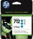 Картридж HP No.712 DesignJet Т230/Т630 Cyan 3-Pack 29-ml
