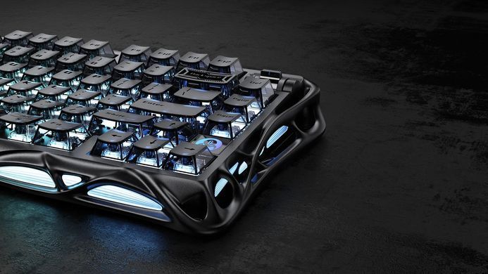 GravaStar Клавіатура механічна Mercury V75 80keys, Magnetic Jade Pro, 8K, USB-A, RGB, Stealth Black GS_V75_BLK фото