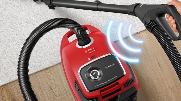 Bosch Пылесос мешковый, 700Вт, мешок-4л, НЕРА13, турбощётка, красный BGL6PET1 фото