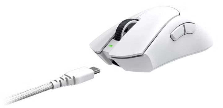 Razer Миша Deathadder V3 Pro, USB-A/WL/BT, білий RZ01-04630200-R3G1 фото