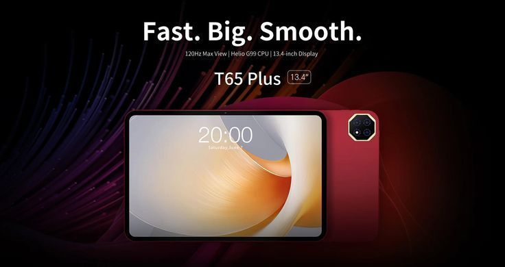 TECLAST Планшет T65 Plus 13.4" 8ГБ, 256ГБ, LTE, 10000мА&bull;год, Android, червоний 6940709687956 фото