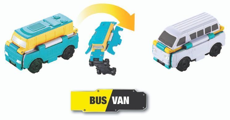 Flip Cars Машинка-трансформер 2 в 1 Автобус і Мікроавтобус EU463875-11 фото