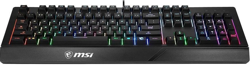 MSI Клавиатура мембранная Vigor GK20 UA 104key, USB-A, EN/UKR/RU, ColorLED, черный S11-04UA208-CL фото
