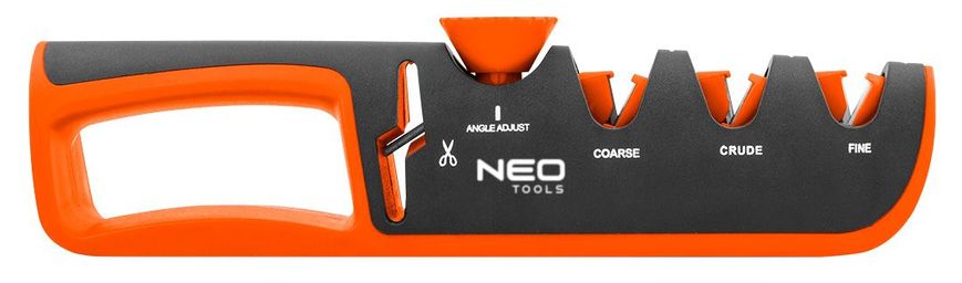Точилка для ножів і ножиць Neo Tools, регулюється кут заточування, 3 етапи заточування 56-050 фото