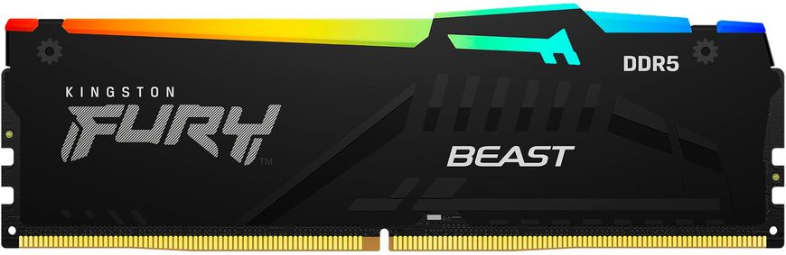 Kingston Пам'ять ПК DDR5 64GB KIT (32GBx2) 5600 FURY Beast RGB KF556C40BBAK2-64 фото