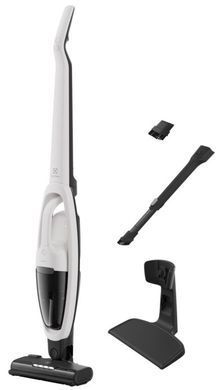 Electrolux Пылесос беспроводный, конт пыль -0.3л, автон. раб. до 45мин, вес-2.8кг, НЕРА, 2в1, турбо-щетка, BRC, 4 насадки, белый ES52CB18SH фото