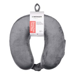 Wenger Подушка флісова, Memory Foam Travel Neck Pillow, сірий 611884 фото