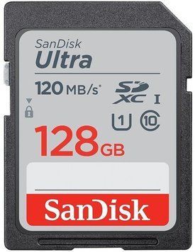 SanDisk Карта памяти SD 128GB C10 UHS-I R140MB/s Ultra SDSDUNB-128G-GN6IN фото
