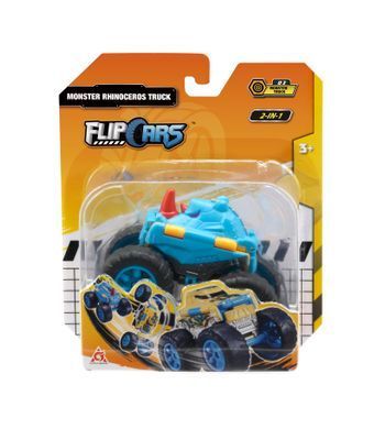 Flip Cars Машинка-трансформер 2 в 1 Монстр-трак Носорог EU463875A-03 фото
