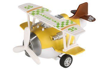 Самолет металический инерционный Same Toy Aircraft желтый SY8016AUt-1 фото