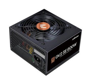 Zalman Блок живлення GV2SE (600W) 88%, 80+ Bronze, 120мм, 1xMB 24pin(20+4), 1xCPU(4pin+ 8pin), 4xMolex, 6xSATA, 2xPCIe 8pin(6+2) ZM600-GV2SE фото