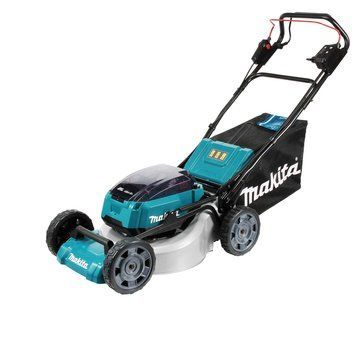 Makita Газонокосилка аккумуляторная DLM462Z самоходная, LXT 36В (18+18В), 46 см, 60 л, 39 кг, 20-100мм, мульчир-е, 2.5-5 км/ч, до 1900 м2, SOLO DLM462Z фото