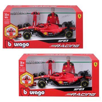 Автомодель с фигуркой - FERRARI SF-23 (1:24) 18-26809 фото