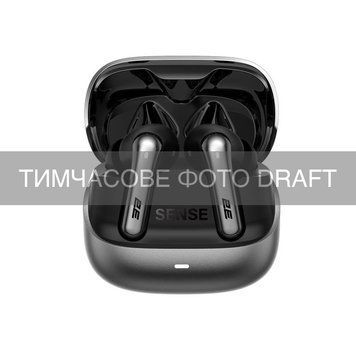 2E Навушники TWS Sense, BT 5.4, ANC, IPX4, SBC, 6Mic, Touch control, чорний 2E-EBTWS6BK фото