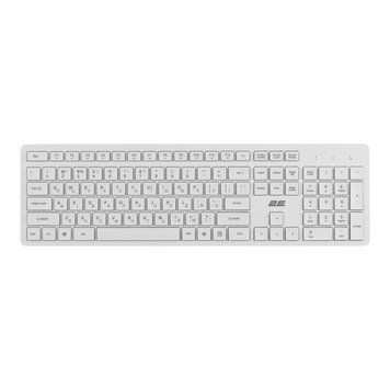 2E Клавіатура мембранна 2E KS260 106key, WL, EN/UK, білий 2E-KS260WWH_UA фото