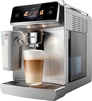 Philips Кавомашина Philips Series 8000 Cafe Aromis, 1.9л, зерно+мелена, автомат.капуч, дисплей, авторецептів -54, срібний EP8757/20 фото
