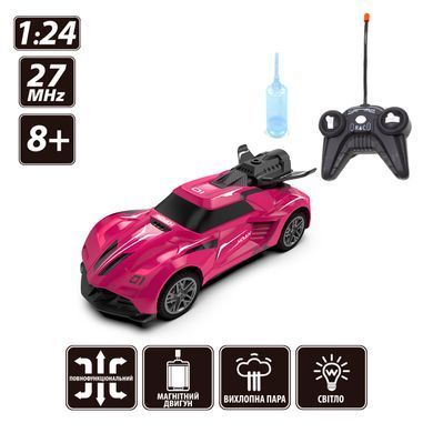 Автомобиль SPRAY CAR на р/у &ndash; SPORT (розовый, 1:24, свет, выхлопной пар) SL-354RHP фото