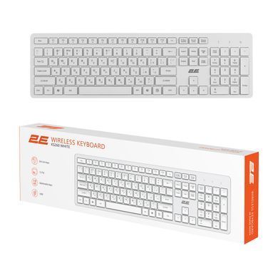 2E Клавіатура мембранна 2E KS260 106key, WL, EN/UK, білий 2E-KS260WWH_UA фото