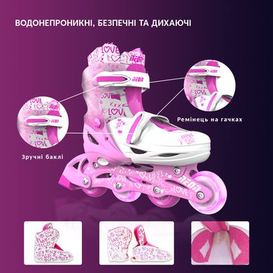 Роликовые коньки Neon Combo Skates Розовый (Размер 34-37) NT10P4 фото
