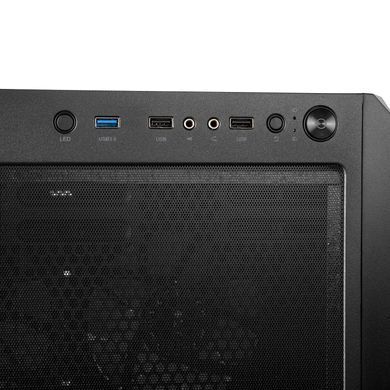 2E Gaming Корпус Aruba G3313W, без БЖ 1xUSB3.0, 2xUSB2.0, 5x120мм ARGB, VGA 300мм, LCS ready, HUB, TG Side Panel, ATX, чорний 2E-G3313B фото