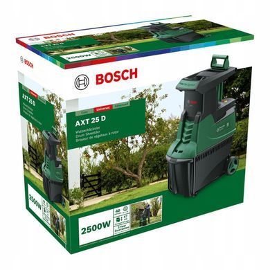 Bosch Измельчитель садовый AXT 25 D 2500 Вт, 40мм, 31.3кг, фреза, низкошумный 0.600.803.103 фото