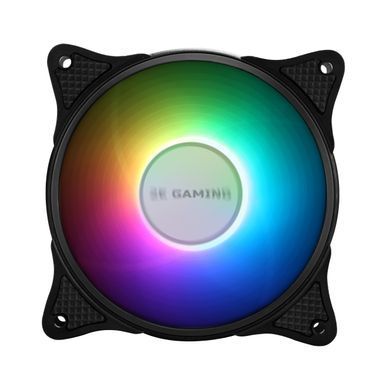 2E Gaming Корпусний вентилятор F120IR-ARGB, 120мм, 1200rpm, 3pin, 3pin +5VARGB, 25.3dBa, чорний 2E-F120IR-ARGB фото