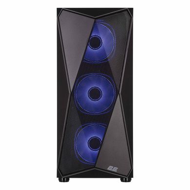 2E Gaming Корпус Aruba G3313W, без БЖ 1xUSB3.0, 2xUSB2.0, 5x120мм ARGB, VGA 300мм, LCS ready, HUB, TG Side Panel, ATX, чорний 2E-G3313B фото