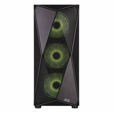 2E Gaming Корпус Aruba G3313W, без БЖ 1xUSB3.0, 2xUSB2.0, 5x120мм ARGB, VGA 300мм, LCS ready, HUB, TG Side Panel, ATX, чорний 2E-G3313B фото