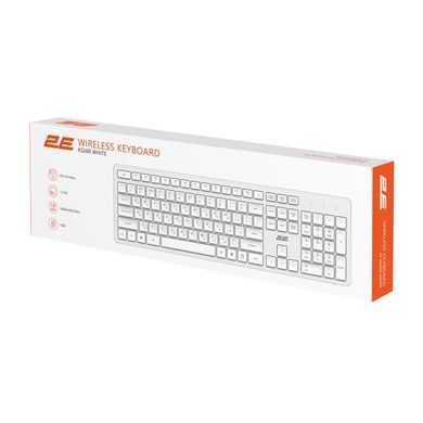 2E Клавіатура мембранна 2E KS260 106key, WL, EN/UK, білий 2E-KS260WWH_UA фото
