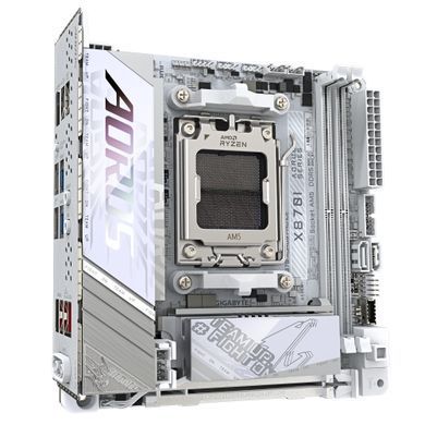 Gigabyte Материнская плата X870I AORUS PRO ICE sAM5 X870I AORUS PRO ICE 2xDDR5 M.2 Wi-Fi BT HDMI Type-C ATX X870I_AORUS_PRO_ICE фото