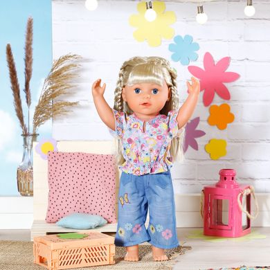 Одяг для ляльки BABY BORN - КВІТКОВИЙ ДЖИНС (43 cm) 832677 фото