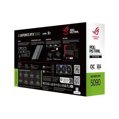 ASUS Відеокарта GeForce RTX 5090 32GB GDDR7 OC BTF ROG-ASTRAL-RTX5090-O32G-BTF-GAMING 90YV0NF0-M0NA00 фото