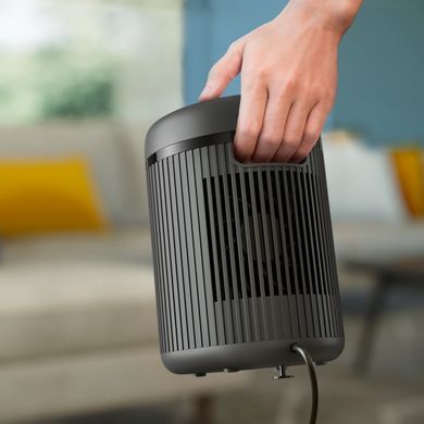 Philips Тепловентилятор Series 2000, 15м2, 1500Вт, електр. упр-ння, керамич.нагрів.елемент, темно-сірий CX2120/01 фото