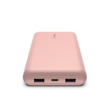 Belkin Акумулятор портативний літій-іонний Power Bank 20000мА&middot;год, 15Вт, 2хUSB-A/USB-C, рожевий BPB012BTRG фото