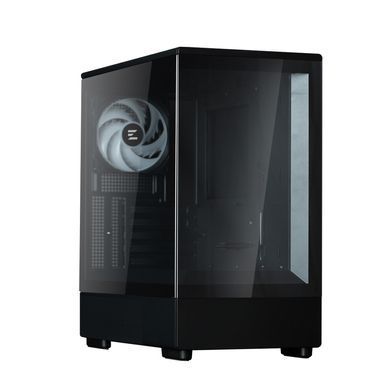 Zalman Корпус P10 без БП, 1xUSB3.0, 1xUSBType-C, 1x120мм ARGB, VGA 384мм, LCS ready, TG Side Panel, mATX, чорний P10BLACK фото