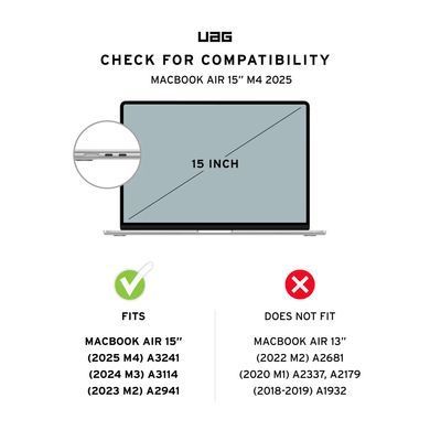 UAG Чохол UAG для MacBook Air 15"(2023-2025), Essential Armor, Ice 134010114343 фото