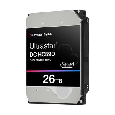 WD Жорсткий диск WD Ultrastar 26TB 3.5" 7200 512MB SATA DC HC590 (WUH722626ALE6L4) 0F65672 фото