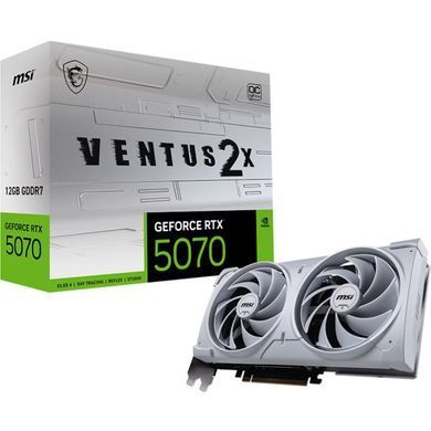 MSI Видеокарта GeForce RTX 5070 12GB GDDR7 VENTUS 2X OC WHITE 912-V532-004 фото