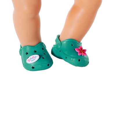 Взуття для ляльки BABY BORN - САНДАЛІ ЗІ ЗНАЧКАМИ (на 43 cm, зелені) 831809-1 фото