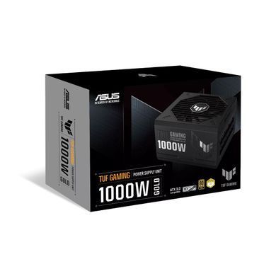 ASUS Блок живлення TUF GAMING (1000W), >90%, 80+ Gold, 135mm, 1xMB 24pin(20+4), 2xCPU 8pin(4+4), 4xMolex, 5xSATA, 4xPCIe 8pin(6+2), TUF-GAMING-1000G 90YE00S1-B0NA00 фото